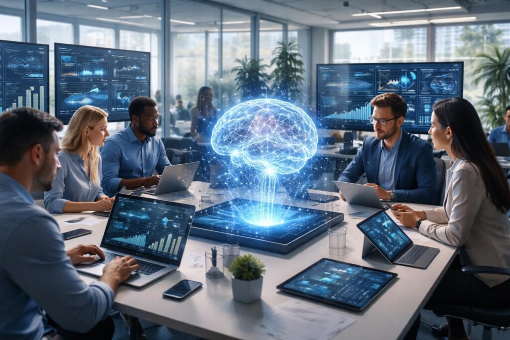 découvrez comment l’intelligence artificielle révolutionne la gestion d’entreprise en optimisant les processus, améliorant la prise de décision et boostant la productivité.