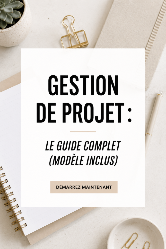 Une femme en train de travailler sur un plan de gestion de projet avec un ordinateur et des notes.