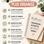7 habitudes pour mieux s'organiser au quotidien sur une illustration inspirante.