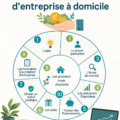 Un bureau à domicile accueillant, avec des éléments de créativité