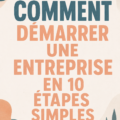 Femme discutant des étapes pour lancer son entreprise, entourée de notes et d'un ordinateur.