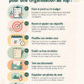 Femme travaillant sur son agenda pour une organisation mensuelle efficace.