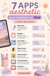 Interface esthétique d'applications pour étudiants sur iPad
