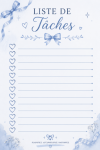 Un carnet ouvert avec une liste de tâches colorée et inspirante sur une table en bois