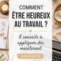 Femme souriante au travail, épanouie dans son environnement professionnel.