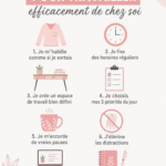Une femme travaillant de chez elle, entourée de plantes et de matériel de bureau organisé.