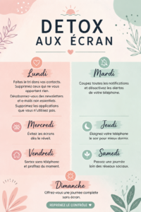 Femme méditant loin des écrans pour une détox numérique