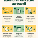 Femme au travail, concentrée et efficace dans son bureau