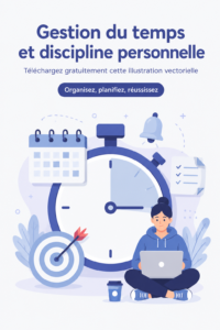 Femme utilisant une application de gestion du temps sur son smartphone dans un cadre serein