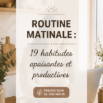 Femme profitant d'une routine matinale relaxante avec une tasse de thé