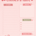 Une liste de tâches colorée avec des illustrations de cerises inspirantes.