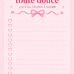 Une liste de tâches kawaii sur un bureau coloré.
