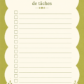 Un exemple de to-do list esthétique imprimable avec des sections pour les tâches quotidiennes