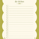 Un exemple de to-do list esthétique imprimable avec des sections pour les tâches quotidiennes