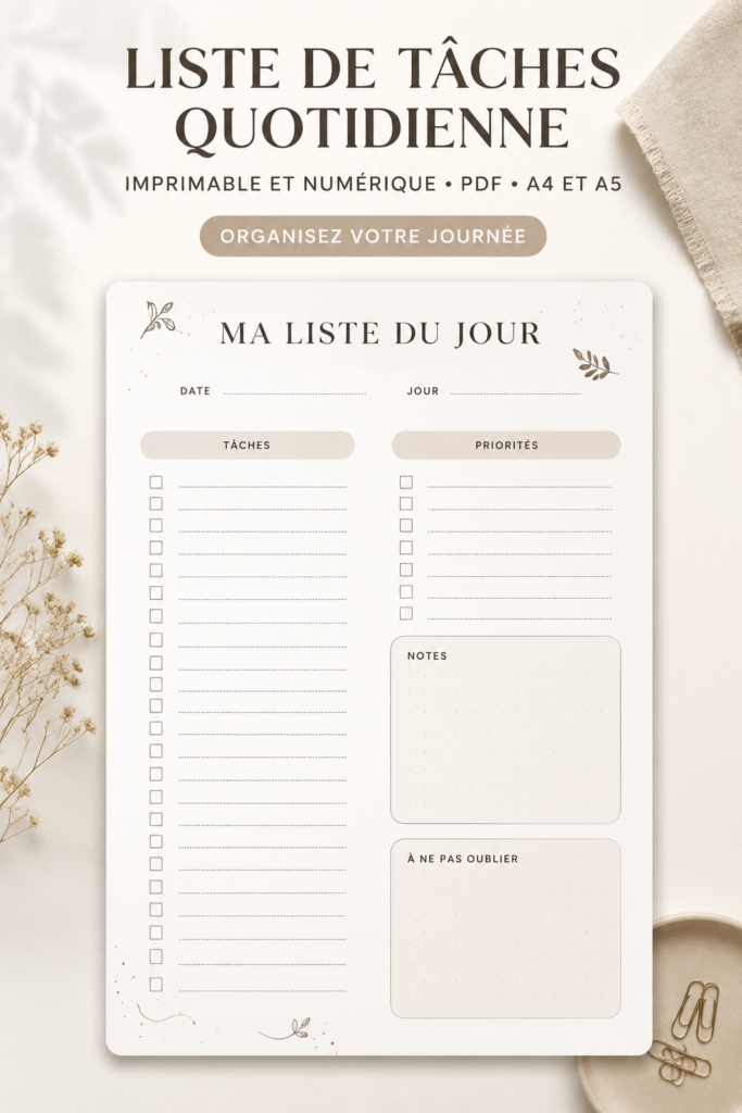 Un aperçu de modèles de listes de tâches pratiques à imprimer.