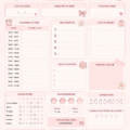 Modèle de planificateur kawaii esthétique pour étudier