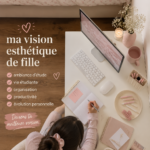 Tableau de vision avec des images inspirantes et des citations motivantes pour un espace d'étude