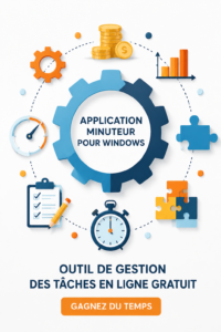 Une capture d'écran d'une application de minuterie en ligne utilisée pour la gestion du temps.