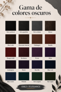 Un intérieur chaleureux avec des couleurs sombres bien harmonisées.