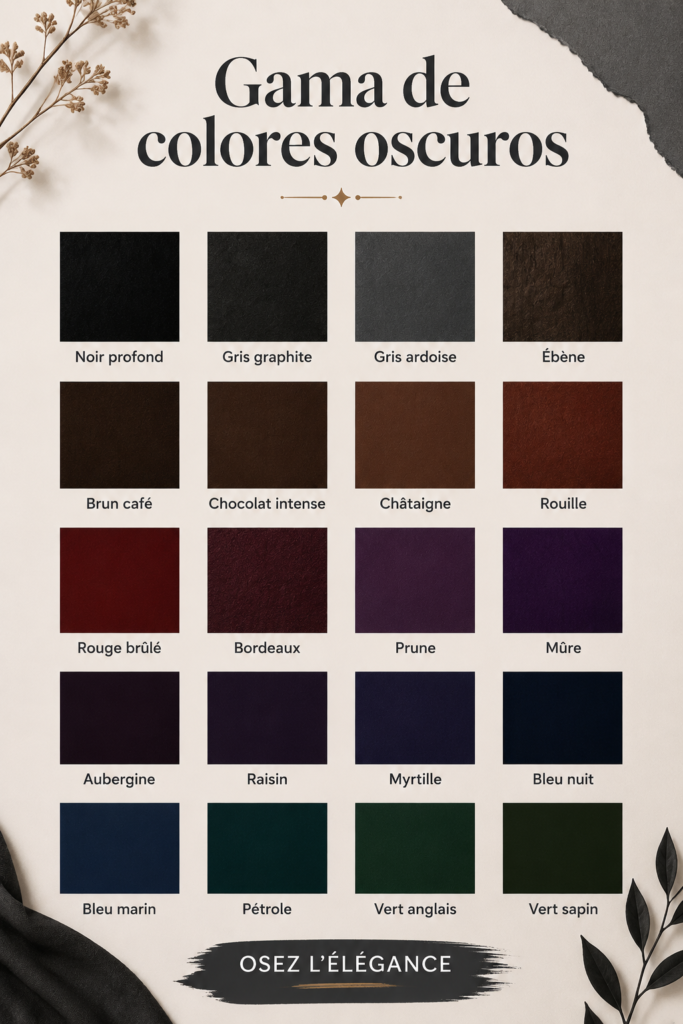Un intérieur chaleureux avec des couleurs sombres bien harmonisées.