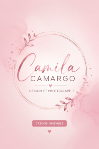 Échantillon de logo design par Camila Camargo, reflétant créativité et professionnalisme.