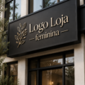 Logo féminin stylisé représentant une marque de mode