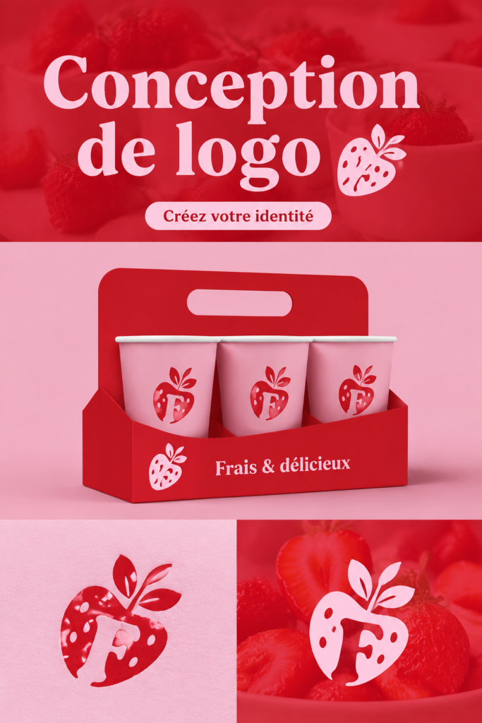 Logo coloré et moderne illustrant la créativité et l'identité de marque.