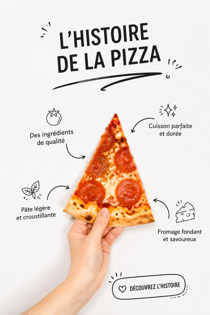 Un modèle moderne de menu pizza à personnaliser avec Canva