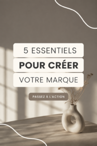 Visuel de différents éléments graphiques représentant l'identité de marque.