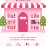 Produits de beauté pour le soin de la peau sur une coiffeuse en bois