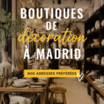 Vue d'une boutique de décoration à Madrid avec divers objets stylés
