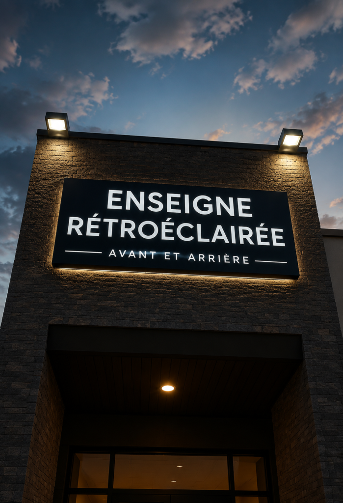 Signalétique lumineuse attirante et moderne sur la devanture d'un magasin.