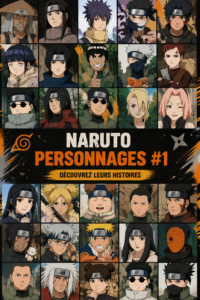 Poster des personnages emblématiques de Naruto, illustrant leur diversité et leurs pouvoirs