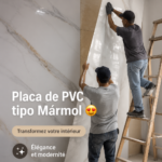 Plaque PVC effet marbre dans un intérieur moderne.