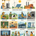 Image représentant le secteur économique avec des graphiques et des tendances.