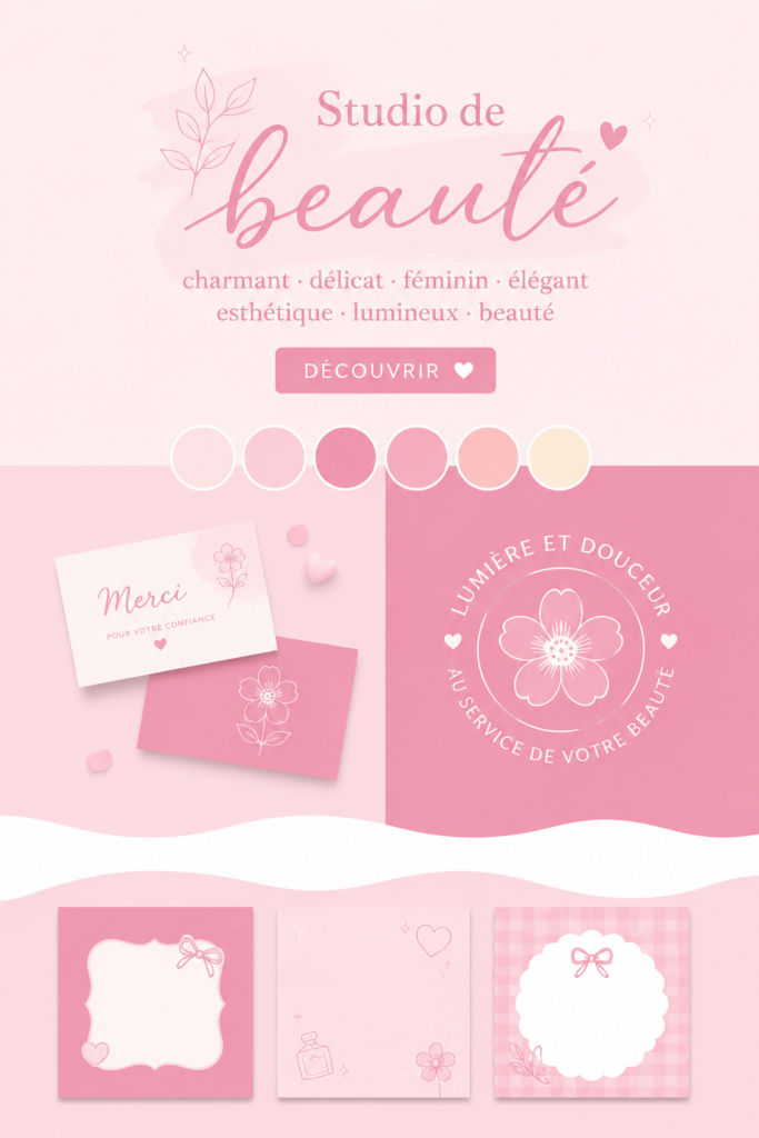 Studio de beauté féminin avec un design élégant et accueillant