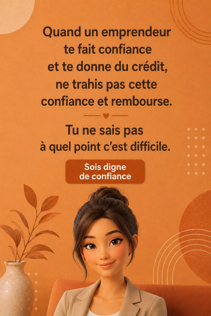 Image d'une femme entrepreneure souriante représentant la confiance en affaires.