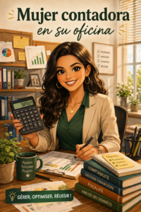 Femme entrepreneure travaillant dans un bureau lumineux