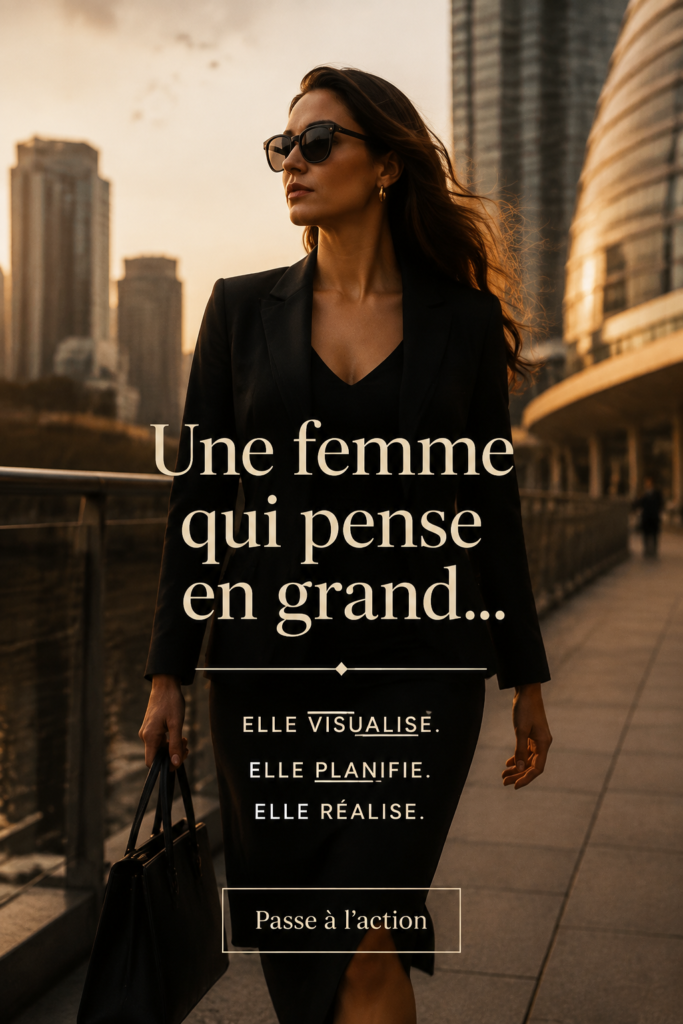 Une femme souriante réfléchissant à son projet entrepreneurial