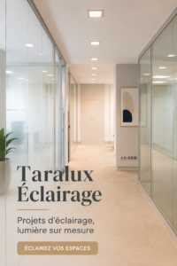 Éclairage moderne et chaleureux dans un intérieur cosy.