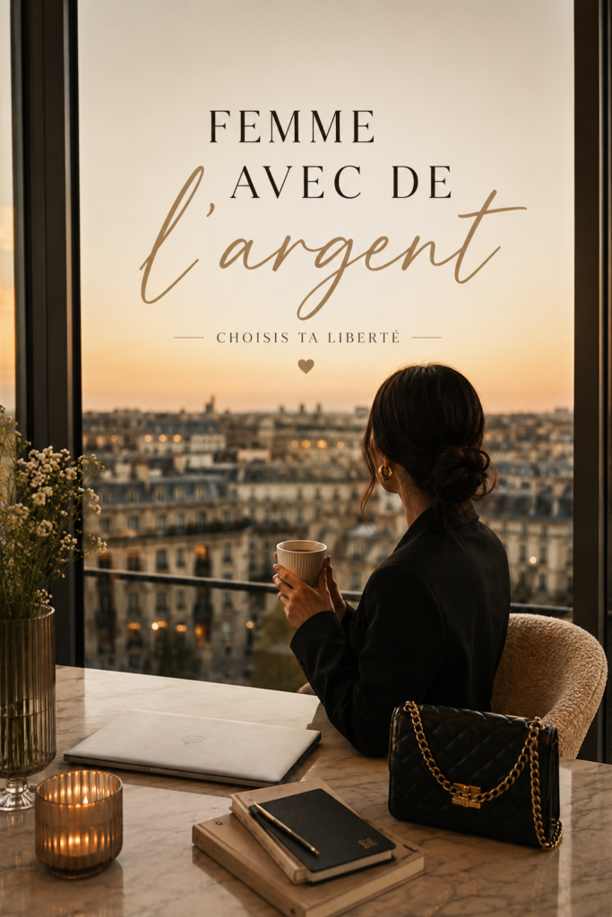 Femme souriante avec un ordinateur portable, représentant l'indépendance financière