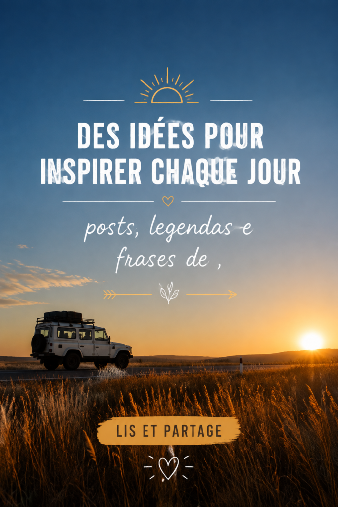 Un extrait d'un post inspirant avec des légendes motivantes.