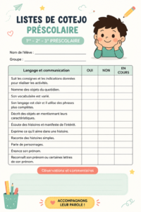 Une maman aidant son enfant avec une liste de contrôle éducative