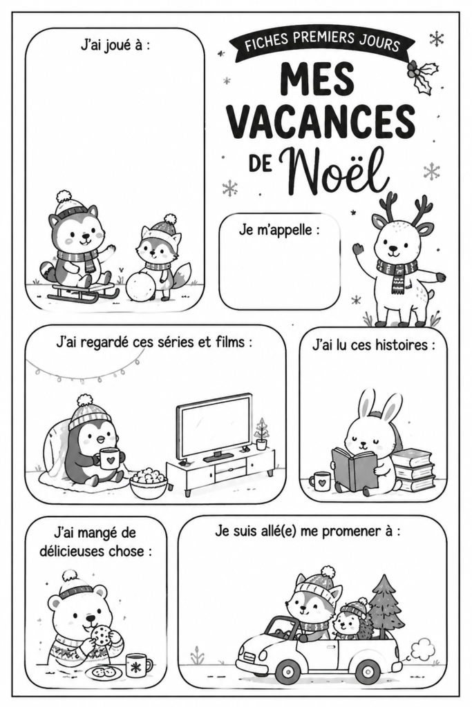 Une femme souriante organisant ses vacances de Noël dans un cadre chaleureux.