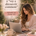 Femme souriante, réfléchissant à sa mentalité positive pour l'entrepreneuriat.