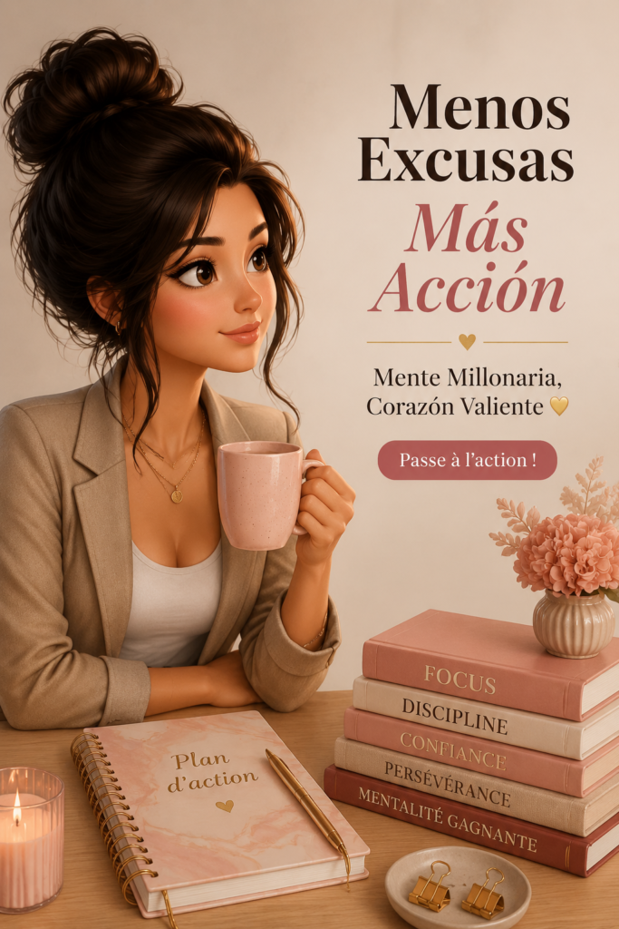Femme entrepreneuse réfléchissant à sa prochaine action, représentant l'audace et la détermination.