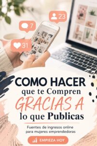 Une femme s'installant devant son ordinateur pour monétiser ses publications en ligne.