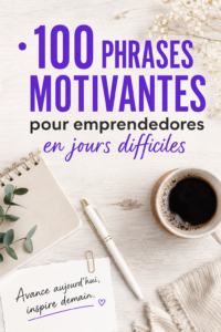 Citations inspirantes pour femmes entrepreneures en fond pastel.