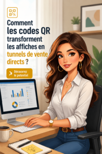 Exemple d'affiche avec QR code pour booster les ventes