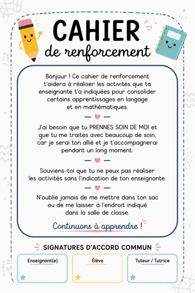 Une mère aide son enfant à colorier dans un cahier éducatif.
